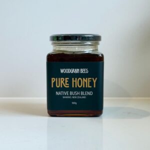 900g jar of Native Bush Blend honey by WoodGrain Bees
